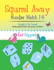 Squirrel Away Number Match 1-6 Game from Kat and Squirrel