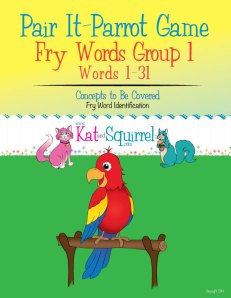 Pair It - Parrot Game with Fry Words (Group 1 Words 1-31)