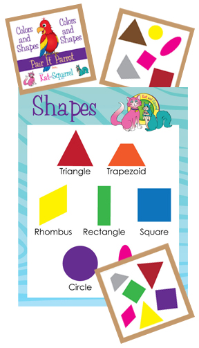 Pair It Parrot Shapes and Colors - Kat and Squirrel