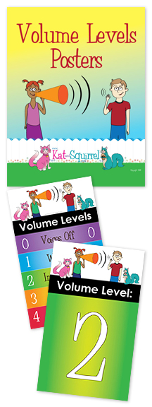 Volume Levels Poster - Kat and Squirrel